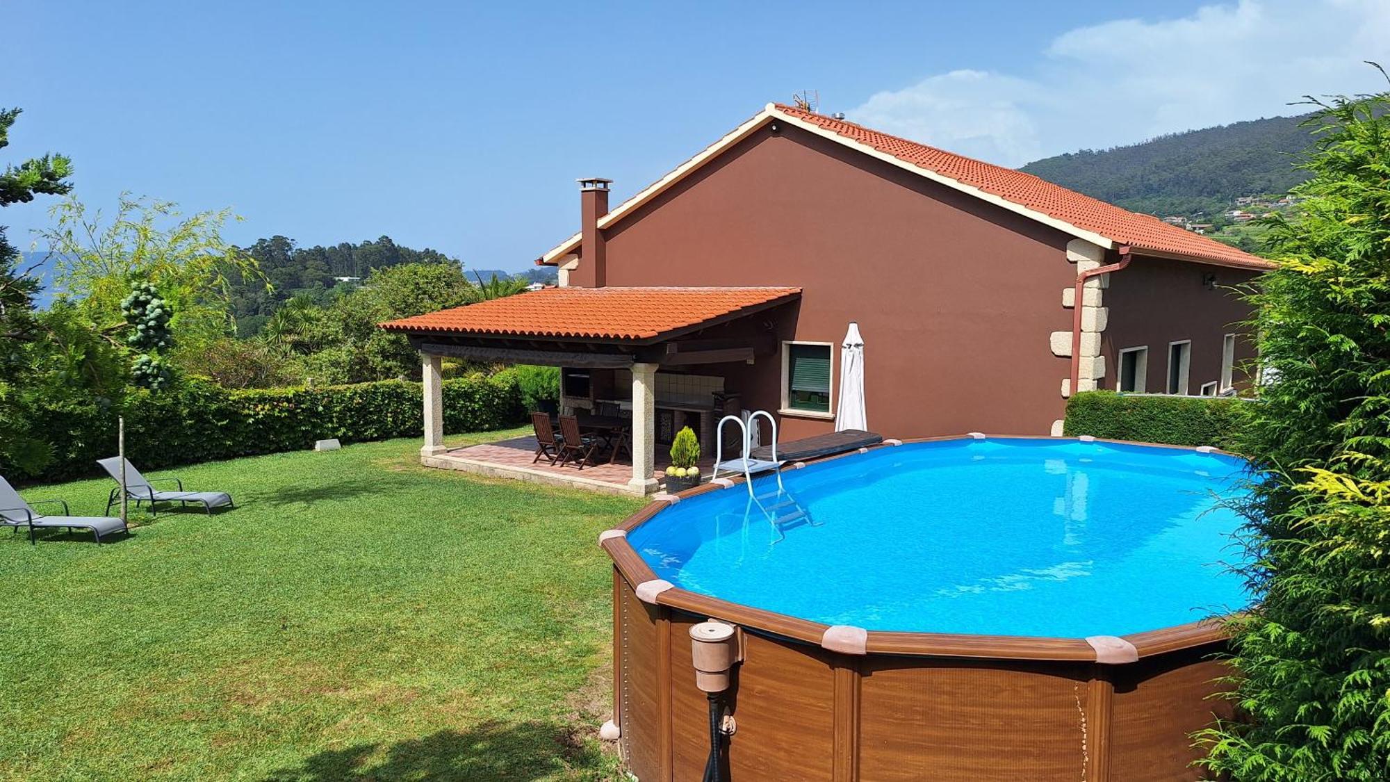Chalet Rural 400 M Playa Piscina Barbacoa Chimenea บวยอู ภายนอก รูปภาพ