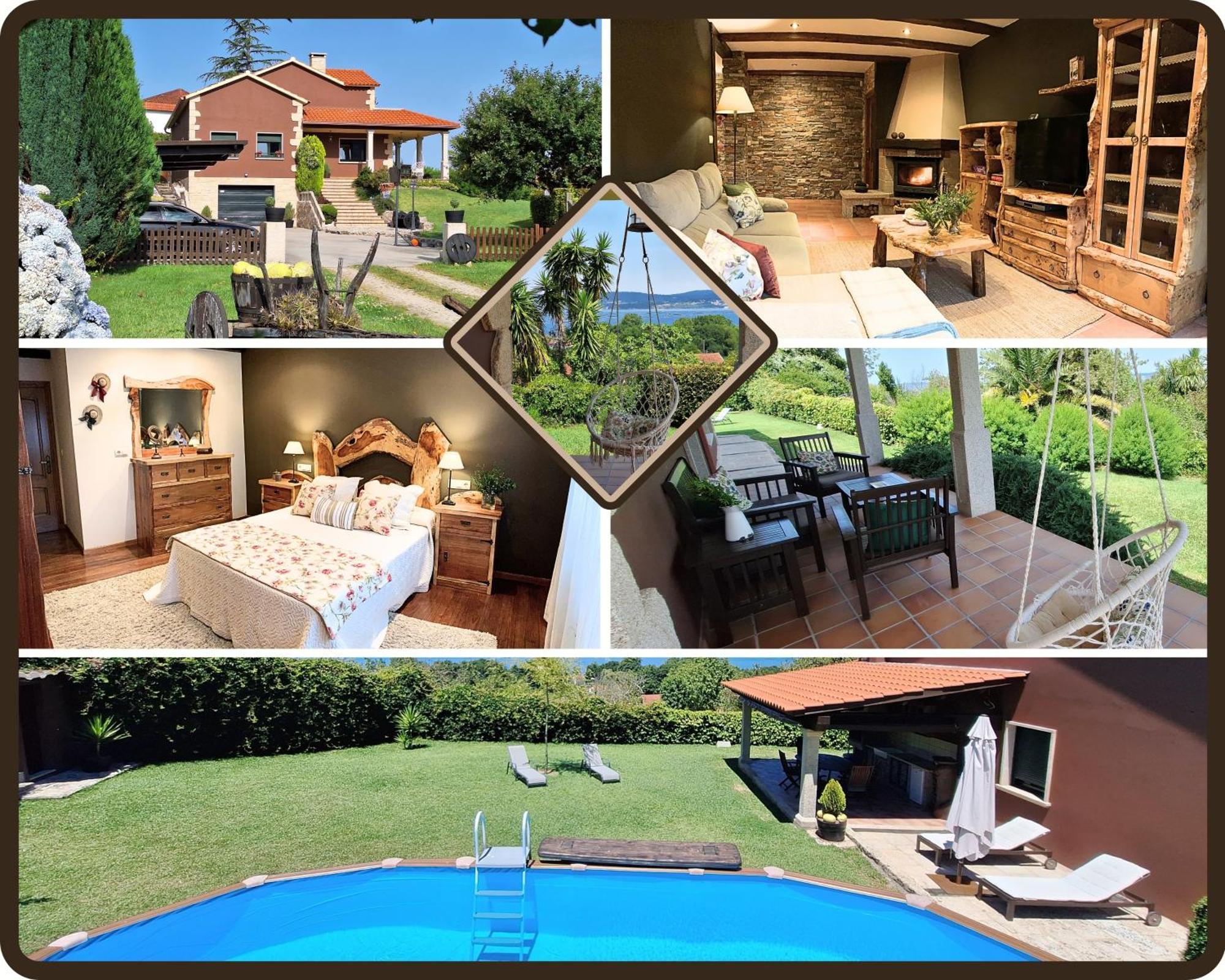 Chalet Rural 400 M Playa Piscina Barbacoa Chimenea บวยอู ภายนอก รูปภาพ
